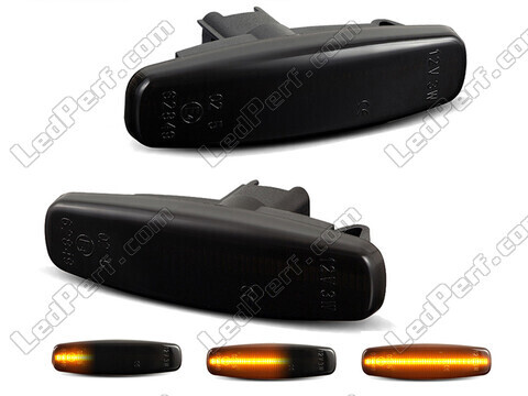Dynamiska LED-sidoblinkers för Nissan Murano II - Rökfärgad svart version
