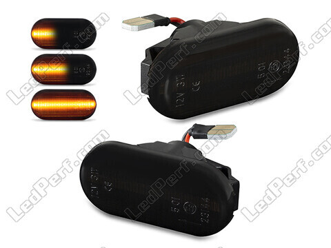 Dynamiska LED-sidoblinkers för Nissan Navara D40 - Rökfärgad svart version