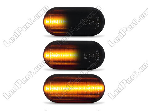 Belysning av dynamiska svarta LED-sidoblinkers för Nissan Qashqai I (2007 - 2010)