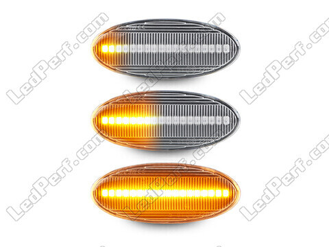 Belysning av sekventiella transparenta LED-blinkers för Nissan X Trail II