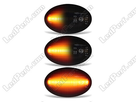Belysning av dynamiska svarta LED-sidoblinkers för Opel Astra F
