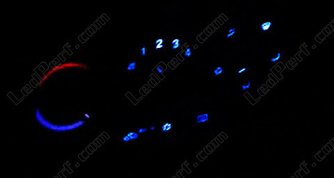 LED-lampa manuell luftkonditionering blå Opel Astra G