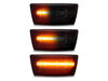Belysning av dynamiska svarta LED-sidoblinkers för Opel Astra H
