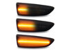 Belysning av dynamiska svarta LED-sidoblinkers för Opel Astra K