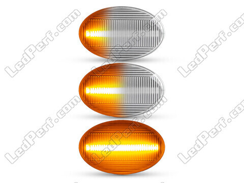 Belysning av sekventiella transparenta LED-blinkers för Opel Combo B