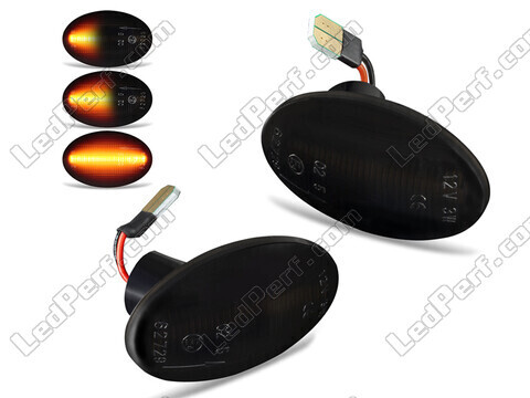 Dynamiska LED-sidoblinkers för Opel Combo B - Rökfärgad svart version