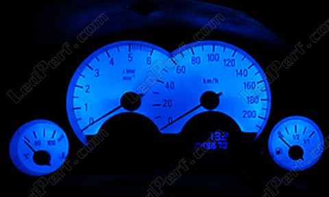 LED mätare blå Opel Corsa C bakgrund mätare vit