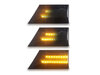 Belysning av dynamiska svarta LED-sidoblinkers för Opel Vectra C