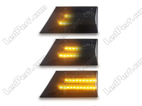 Belysning av dynamiska svarta LED-sidoblinkers för Opel Vectra C