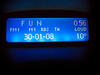 LED blå display Peugeot 206 (>10/2002) Multiplexstyrd