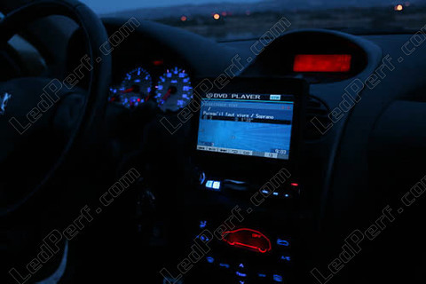 LED blå och röd instrumentbräda Peugeot 206 (>10/2002) Multiplexstyrd