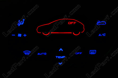 LED blå och röd luftkonditionering Peugeot 206 (>10/2002) Multiplexstyrd