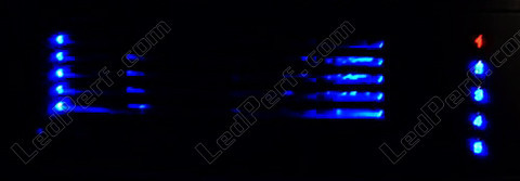 LED blå laddare CD Blaupunkt Peugeot 207 blå
