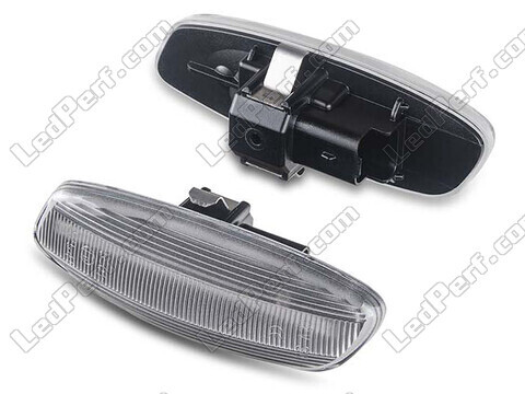 Sidovy av sekventiella LED-blinkers för Peugeot 207 - Transparent version
