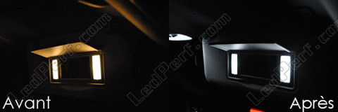LED sminkspeglar solskydd Peugeot 207
