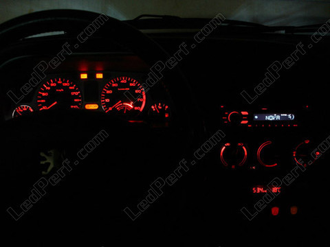 LED-lampa instrumentbräda Röd Peugeot 306