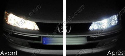 LED-lampa parkeringsljus xenon vit Peugeot 406