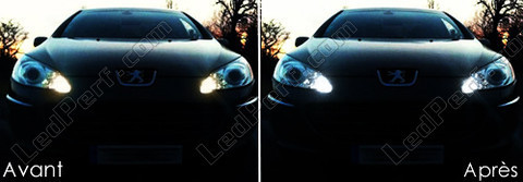LED-lampa parkeringsljus xenon vit Peugeot 407