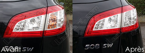 LED kromade blinkers för belysning bak Peugeot 508