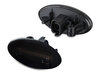 Sidovy av dynamiska LED-sidoblinkers för Peugeot 607 - Rökfärgad svart version