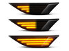 Belysning av dynamiska svarta LED-sidoblinkers för Porsche 911 (991)