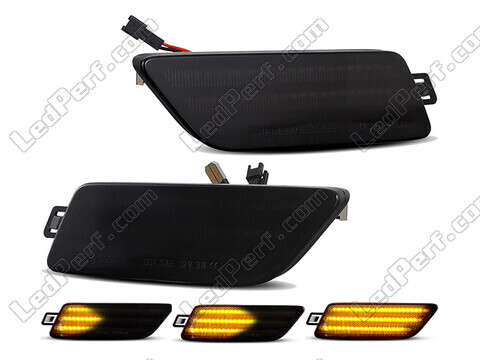 Dynamiska LED-sidoblinkers för Porsche Macan - Rökfärgad svart version