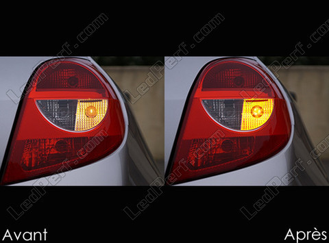 LED blinkers bak Renault Clio 3 före och efter
