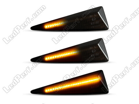 Belysning av dynamiska svarta LED-sidoblinkers för Renault Espace 4