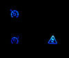 LED knappar ESP och reglage blå Renault Modus
