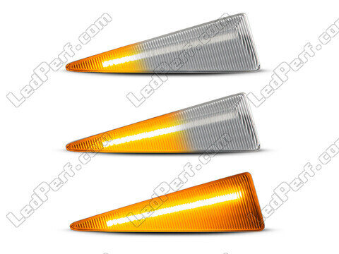 Belysning av sekventiella transparenta LED-blinkers för Renault Scenic 2