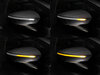 Olika steg i ljusets rörelse för dynamiska blinkers Osram LEDriving® för sidospeglar på Seat Leon 3 (5F)