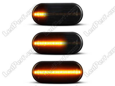 Belysning av dynamiska svarta LED-sidoblinkers för Volkswagen Polo 6N / 6N2