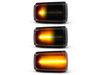 Belysning av dynamiska svarta LED-sidoblinkers för Volvo C70