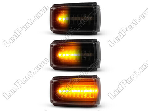Belysning av dynamiska svarta LED-sidoblinkers för Volvo S40