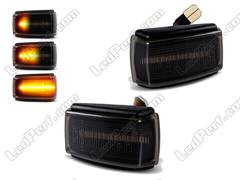 Dynamiska LED-sidoblinkers för Volvo S40 - Rökfärgad svart version