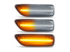 Belysning av sekventiella transparenta LED-blinkers för Volvo V70 II