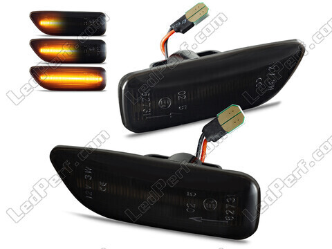 Dynamiska LED-sidoblinkers för Volvo V70 II - Rökfärgad svart version
