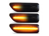 Belysning av dynamiska svarta LED-sidoblinkers för Volvo XC90