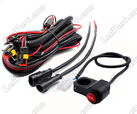Kablage med vattentäta kontakter, 15A-säkring, relä och omkopplare på styret för plug and play-montering på Aprilia RS 250