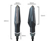 Uppsättning av Mått Sekventiella LED-blinkers för Aprilia RS 50 Tuono