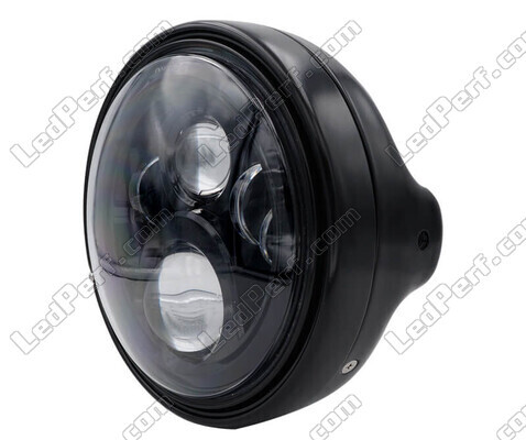 Exempel på svart strålkastare och kromad LED-optik för Ducati GT 1000