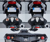 LED-lampa blinkers bak Ducati Monster 821 (2018 - 2020) före och efter