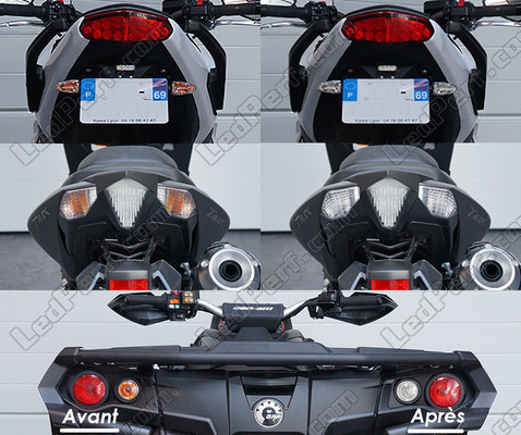 LED-lampa blinkers bak Ducati Multistrada 950 före och efter