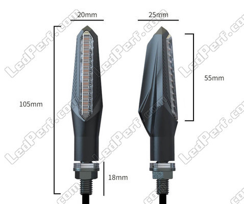 Uppsättning av Mått Sekventiella LED-blinkers för Harley-Davidson Custom 1200 (2011 - 2020)