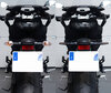 Jämförelse före och efter övergången till sekvensiella LED-blinkers för Harley-Davidson XR 1200 X