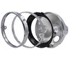 Kromad rund strålkastare för Full LED-optik av Moto-Guzzi Griso 1200 montering av delar