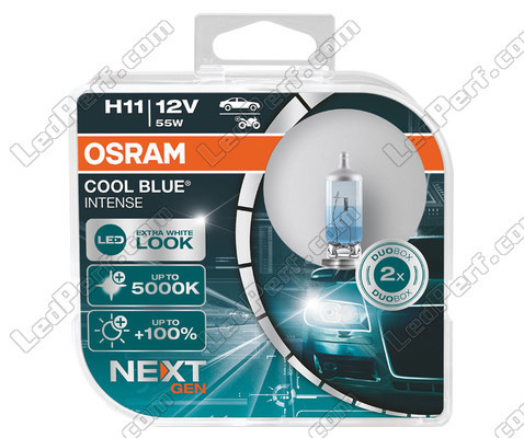 Par Osram-lampor H11 Cool blue Intense Next Gen LED Effect 5000K