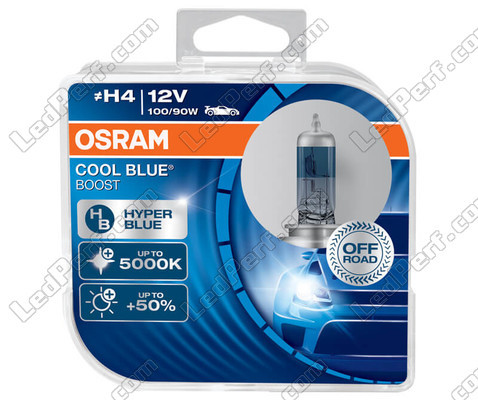 Spollampor H4 Osram Cool Blue Boost 5000K xenon Effekt art.nr.: 62193CBB-HCB i paket med 2 lampor