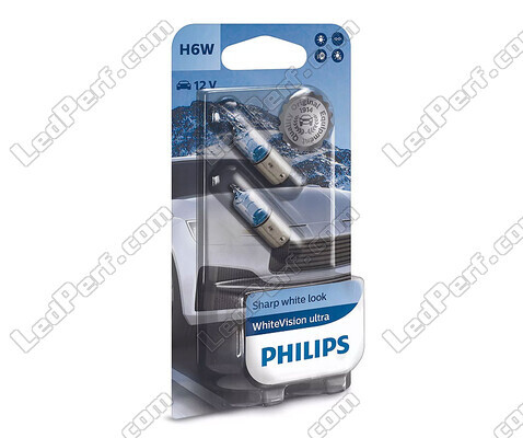 Paket med 2 lampor H6W Philips WhiteVision ULTRA - 12036WVUB2