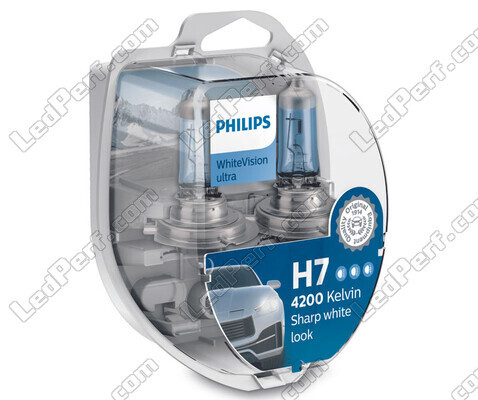 Paket med 2 lampor H7 Philips WhiteVision ULTRA + parkeringsljus 12972WVUSM